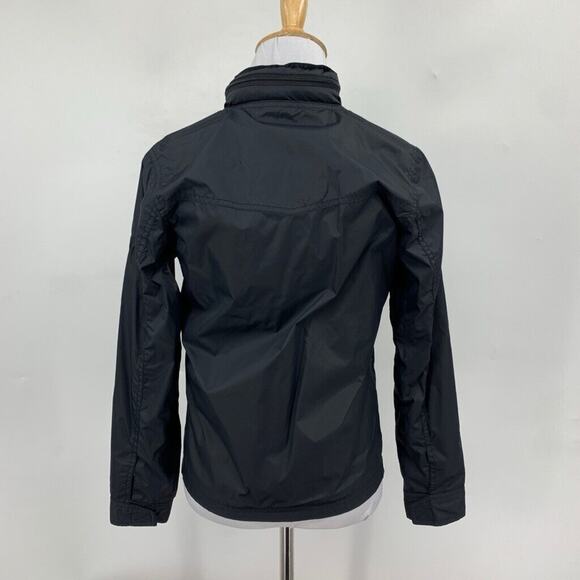 RVCA Jacket Womens S Small Black Bay Breaker Full Zip Hidden Hood Lightweight - Picture 6 of 13